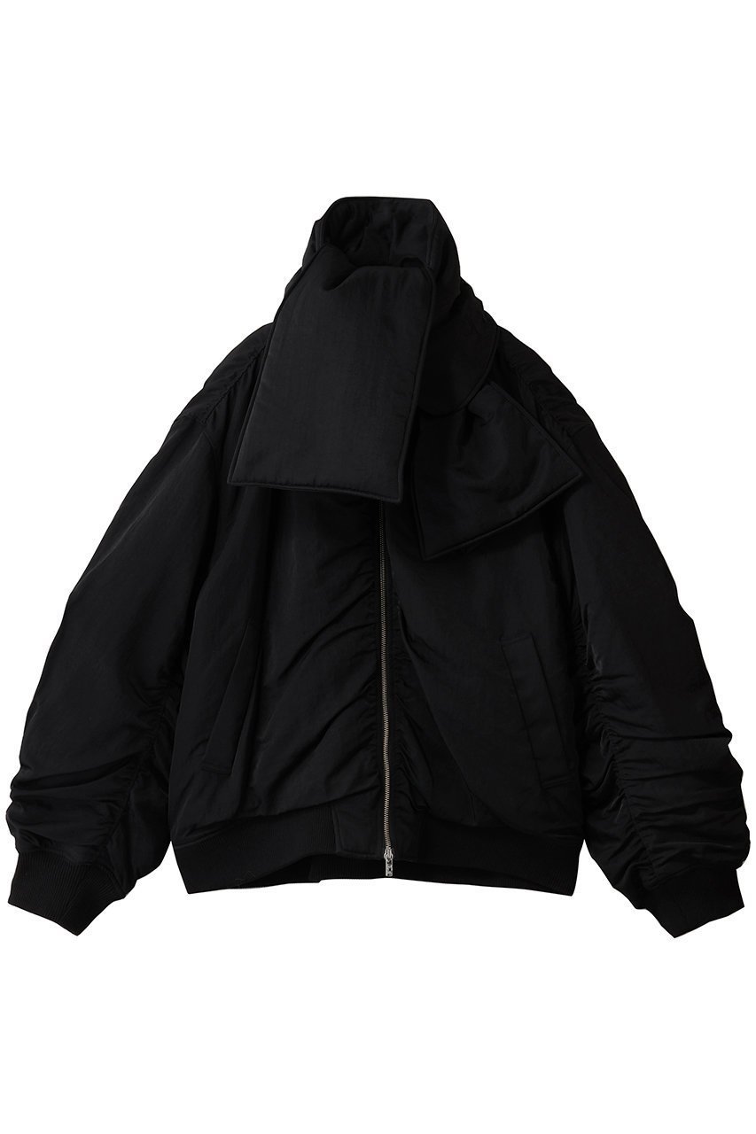 【プランク プロジェクト/PRANK PROJECT】のマフラーボリュームブルゾン インテリア・キッズ・メンズ・レディースファッション・服の通販 founy(ファニー) 　ファッション　Fashion　レディースファッション　Fashion for Women　アウター　Coat / Outerwear Collection　レディースジャケット・軽アウター　Jackets　ブルゾンジャケット・スポーティアウター　Blouson Jackets　マフラー・スヌード / 冬小物の定番　Scarves & Mufflers　おすすめ　Recommended / Our Picks　インナー　Innerwear　シャンブレー　Chambray, Denim-Like Fabric　ジャケット　Jacket, Outerwear　タフタ　Taffeta, Structured Fabric　ブルゾン　Blouson, Bomber Jacket　マフラー　Scarf, Muffler　エレガント 上品　Elegant　冬　Winter / This Winter　BLK(ブラック)|ID: prp329100004714143 ipo3291000000036135330