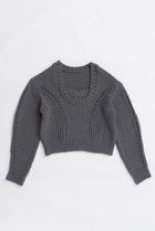【プランク プロジェクト/PRANK PROJECT】のハートネックニットトップ GRY(グレー)|ID: prp329100004714146 ipo3291000000034057702