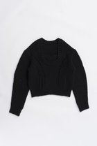 【プランク プロジェクト/PRANK PROJECT】のハートネックニットトップ BLK(ブラック)|ID: prp329100004714146 ipo3291000000034057703