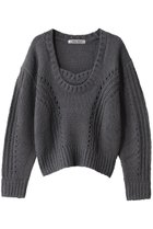 【プランク プロジェクト/PRANK PROJECT】のハートネックニットトップ GRY(グレー)|ID: prp329100004714146 ipo3291000000036242610