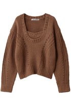 【プランク プロジェクト/PRANK PROJECT】のハートネックニットトップ CML(キャメル)|ID: prp329100004714146 ipo3291000000036242612