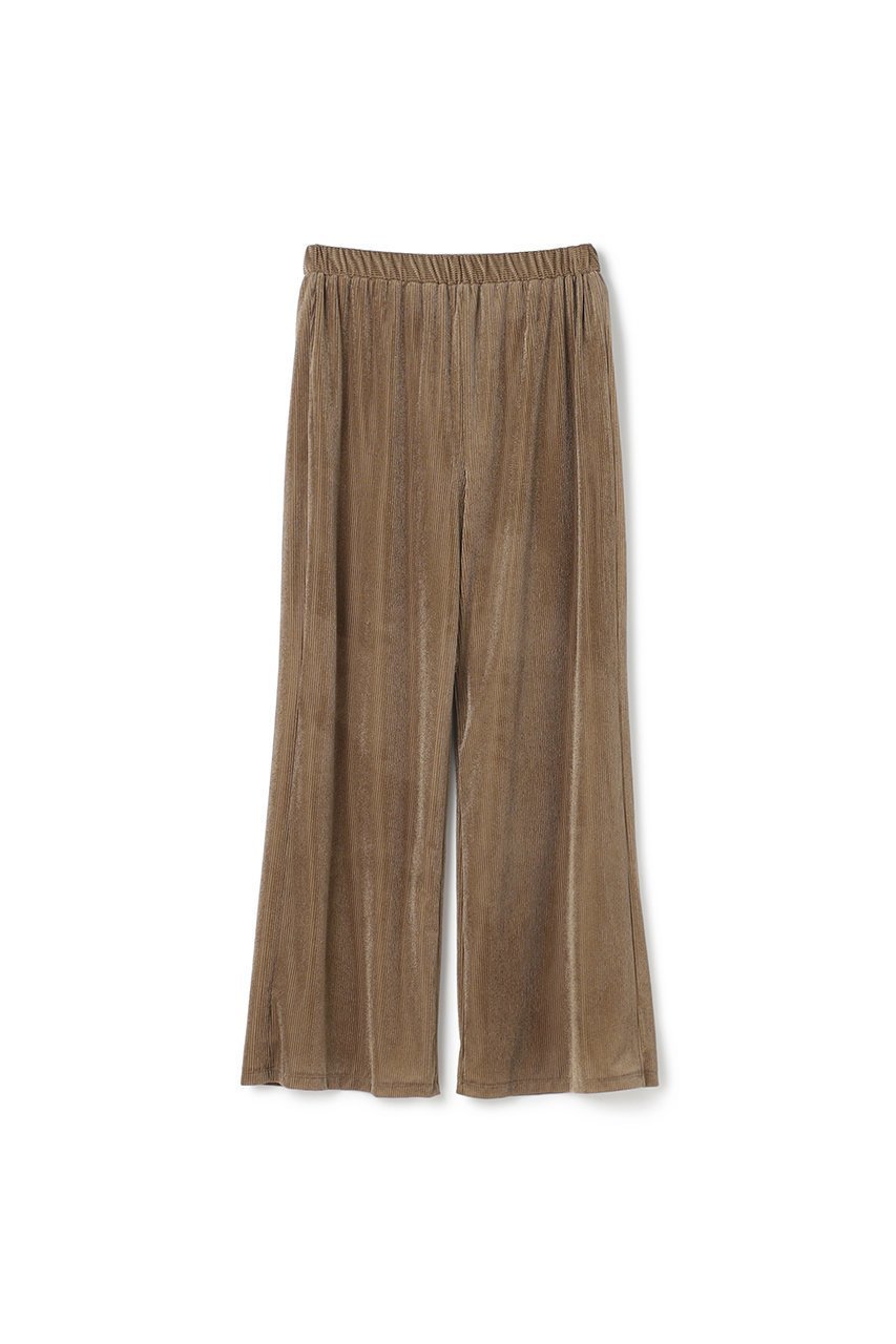 【アンクレイヴ/uncrave】のシアーベロアリブ ギャザーパンツ インテリア・キッズ・メンズ・レディースファッション・服の通販 founy(ファニー) 　ファッション　Fashion　レディースファッション　Fashion for Women　パンツ　Pants & Trousers　ギャザー　Gathered, Ruffled　シンプル　Simple, Minimal　セットアップ　Set-Up, Coordinated Outfit　ベロア　Velour, Soft Velvet　エレガント 上品　Elegant　ブラウン|ID: prp329100004714173 ipo3291000000034068865