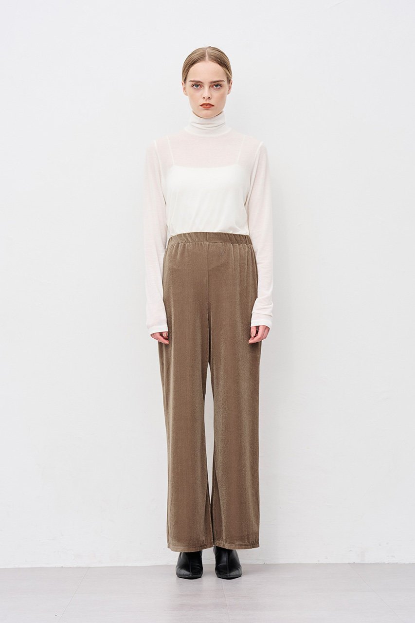 【アンクレイヴ/uncrave】のシアーベロアリブ ギャザーパンツ 人気、トレンドファッション・服の通販 founy(ファニー) 　ファッション　Fashion　レディースファッション　Fashion for Women　パンツ　Pants & Trousers　ギャザー　Gathered, Ruffled　シンプル　Simple, Minimal　セットアップ　Set-Up, Coordinated Outfit　ベロア　Velour, Soft Velvet　エレガント 上品　Elegant　other-7|ID: prp329100004714173 ipo3291000000034079157