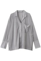 【アンクレイヴ/uncrave】のシアーベロアリブ シャツ ライトグレー|ID: prp329100004714174 ipo3291000000036242742