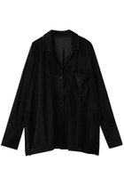 【アンクレイヴ/uncrave】のシアーベロアリブ シャツ ブラック|ID: prp329100004714174 ipo3291000000036242744