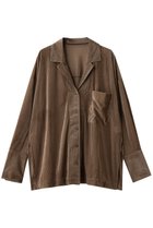 【アンクレイヴ/uncrave】のシアーベロアリブ シャツ ブラウン|ID: prp329100004714174 ipo3291000000036242746