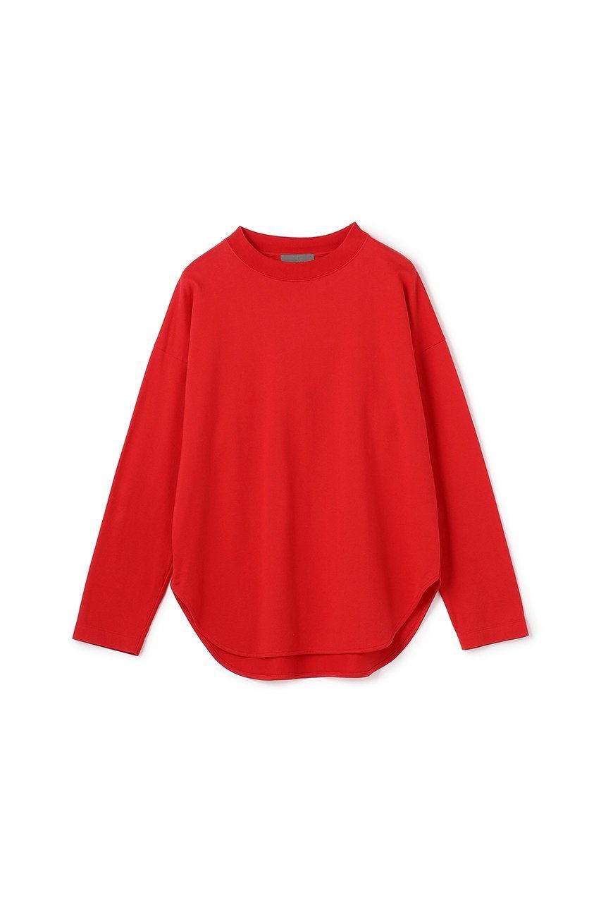 【アンクレイヴ/uncrave】の【10/1 12:00販売開始】プレーンジャージー ロンT インテリア・キッズ・メンズ・レディースファッション・服の通販 founy(ファニー) 　ファッション　Fashion　レディースファッション　Fashion for Women　トップス・カットソー　Cut & Sew Tops　シャツ・ブラウス・オフィスカジュアル　Elegant Blouses & Button-Ups　ロングTシャツ・Tシャツ　Longline T-Shirts & Tees　カットソー・ベーシックTシャツ　Cut-and-Sewn Tops / Stretch Tees & Basics　ギャザー　Gathered, Ruffled　スリーブ　Sleeve, Long Sleeve / Short Sleeve　バランス　Balance, Style Balance　フォルム　Silhouette, Form　ベーシック　Basic, Essential　モックネック　Mock Neck, Short Turtleneck　ロング　Long, Long-Length　新作・新入荷　New Arrivals / New In　長袖　Long Sleeve, Full Sleeve　レッド|ID: prp329100004714177 ipo3291000000034057983
