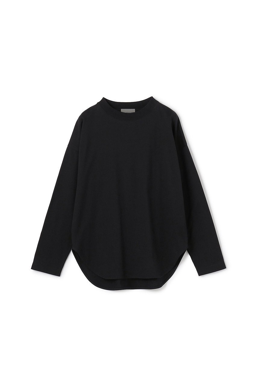 【アンクレイヴ/uncrave】の【10/1 12:00販売開始】プレーンジャージー ロンT インテリア・キッズ・メンズ・レディースファッション・服の通販 founy(ファニー) 　ファッション　Fashion　レディースファッション　Fashion for Women　トップス・カットソー　Cut & Sew Tops　シャツ・ブラウス・オフィスカジュアル　Elegant Blouses & Button-Ups　ロングTシャツ・Tシャツ　Longline T-Shirts & Tees　カットソー・ベーシックTシャツ　Cut-and-Sewn Tops / Stretch Tees & Basics　ギャザー　Gathered, Ruffled　スリーブ　Sleeve, Long Sleeve / Short Sleeve　バランス　Balance, Style Balance　フォルム　Silhouette, Form　ベーシック　Basic, Essential　モックネック　Mock Neck, Short Turtleneck　ロング　Long, Long-Length　新作・新入荷　New Arrivals / New In　長袖　Long Sleeve, Full Sleeve　ブラック|ID: prp329100004714177 ipo3291000000034057985