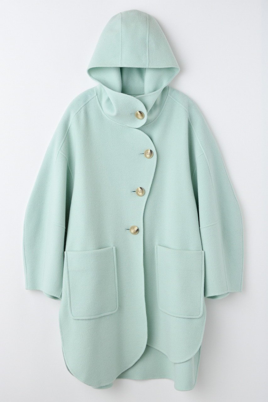 【エンフォルド/ENFOLD】のCIRCLE MODS-COAT/コート インテリア・キッズ・メンズ・レディースファッション・服の通販 founy(ファニー) 　ファッション　Fashion　レディースファッション　Fashion for Women　アウター　Coat / Outerwear Collection　コート・ロングコート・ピーコート　Long Coats, Peacoats & More　アシンメトリー　Asymmetrical Style　カッティング　Cutting Detail　サークル　Circle, Round Design　ダブル　Double, Double-Breasted　フェイス　Face, Facial Design　モッズコート　Mods Coat, Military Parka　ロング　Long, Long-Length　切替　Switching, Contrast Panel　新作・新入荷　New Arrivals / New In　ライトグリーン|ID: prp329100004715319 ipo3291000000034068005