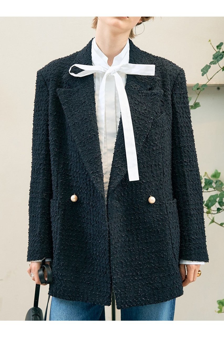 【デザイン ワークス/DESIGN WORKS】のツィードテーラードパールボタンジャケット 人気、トレンドファッション・服の通販 founy(ファニー) 　ファッション　Fashion　レディースファッション　Fashion for Women　アウター　Coat / Outerwear Collection　レディースジャケット・軽アウター　Jackets　おすすめ　Recommended / Our Picks　クラシック　Classic, Timeless Style　ジャケット　Jacket, Outerwear　ダウン　Down, Puffer　チェック　Check, Plaid, Tartan　デニム　Denim, Jeans Material　パール　Pearl, Pearl Accent　フォルム　Silhouette, Form　ミックス　Mix, Mixed Style　エレガント 上品　Elegant　新作・新入荷　New Arrivals / New In　 other-1|ID: prp329100004715321 ipo3291000000034068012