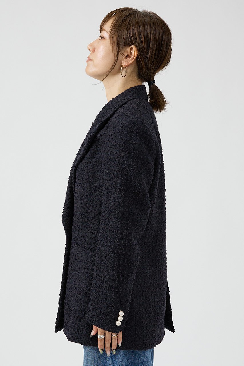 【デザイン ワークス/DESIGN WORKS】のツィードテーラードパールボタンジャケット 人気、トレンドファッション・服の通販 founy(ファニー) 　ファッション　Fashion　レディースファッション　Fashion for Women　アウター　Coat / Outerwear Collection　レディースジャケット・軽アウター　Jackets　おすすめ　Recommended / Our Picks　クラシック　Classic, Timeless Style　ジャケット　Jacket, Outerwear　ダウン　Down, Puffer　チェック　Check, Plaid, Tartan　デニム　Denim, Jeans Material　パール　Pearl, Pearl Accent　フォルム　Silhouette, Form　ミックス　Mix, Mixed Style　エレガント 上品　Elegant　新作・新入荷　New Arrivals / New In　other-3|ID: prp329100004715321 ipo3291000000034068015