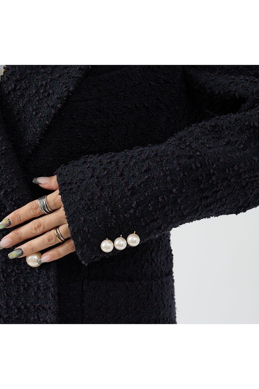 【デザイン ワークス/DESIGN WORKS】のツィードテーラードパールボタンジャケット 人気、トレンドファッション・服の通販 founy(ファニー) 　ファッション　Fashion　レディースファッション　Fashion for Women　アウター　Coat / Outerwear Collection　レディースジャケット・軽アウター　Jackets　おすすめ　Recommended / Our Picks　クラシック　Classic, Timeless Style　ジャケット　Jacket, Outerwear　ダウン　Down, Puffer　チェック　Check, Plaid, Tartan　デニム　Denim, Jeans Material　パール　Pearl, Pearl Accent　フォルム　Silhouette, Form　ミックス　Mix, Mixed Style　エレガント 上品　Elegant　other-5|ID: prp329100004715321 ipo3291000000035800563