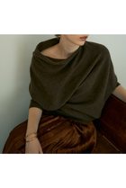 【デザイン ワークス/DESIGN WORKS】のウールホールガーメントアシメトリーニット ブラウン|ID:prp329100004715323