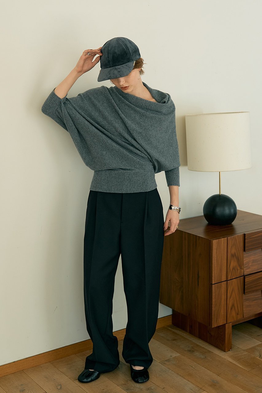 【デザイン ワークス/DESIGN WORKS】のウールホールガーメントアシメトリーニット 人気、トレンドファッション・服の通販 founy(ファニー) 　ファッション　Fashion　レディースファッション　Fashion for Women　トップス・カットソー　Cut & Sew Tops　ニット　Knit Tops & Sweaters　カジュアルプルオーバー・ニットトップス　Pullovers & Knit Tops / Casual Pullovers　おすすめ　Recommended / Our Picks　アクセサリー　Fashion Accessories　シンプル　Simple, Minimal　スタイリッシュ　Stylish, Fashionable　ドレープ　Drape, Draping Fabric　ホールガーメント　WholeGarment, Seamless Knit　ボトム　Bottoms, Lower Wear　新作・新入荷　New Arrivals / New In　other-4|ID: prp329100004715323 ipo3291000000034068034