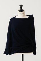 【デザイン ワークス/DESIGN WORKS】のウールホールガーメントアシメトリーニット ネイビー|ID:prp329100004715323