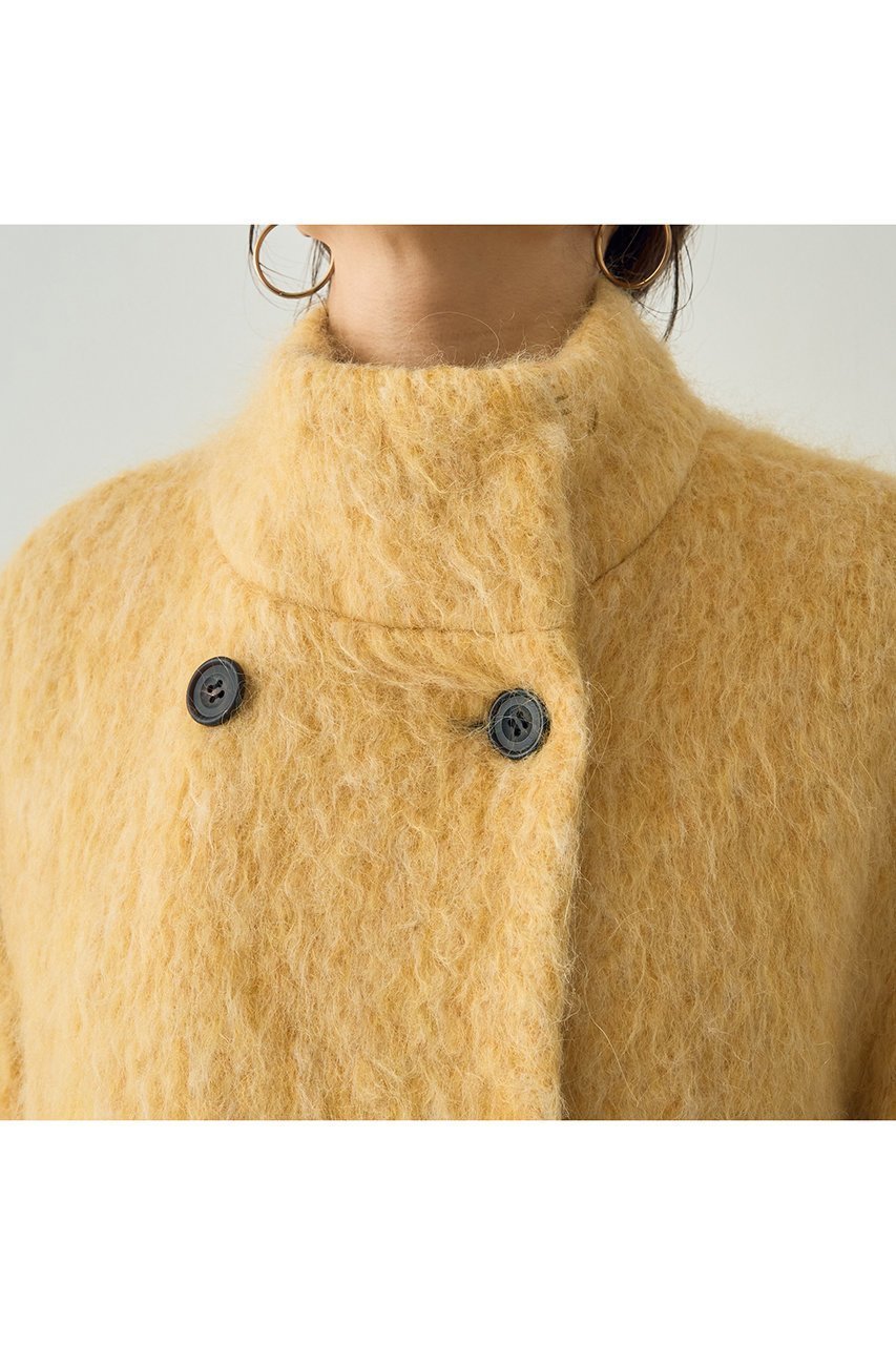 【デザイン ワークス/DESIGN WORKS】のアルパカ混モヘアシャギーコート 人気、トレンドファッション・服の通販 founy(ファニー) 　ファッション　Fashion　レディースファッション　Fashion for Women　アウター　Coat / Outerwear Collection　コート・ロングコート・ピーコート　Long Coats, Peacoats & More　ウェーブ　Wavy Pattern　ショート　Short, Short Length　シンプル　Simple, Minimal　スタンド　Stand Collar, Upright Stand　スリム　Slim, Slim Fit　トレンド　Trend, Trending Now　バランス　Balance, Style Balance　フェミニン　Feminine, Girly　ラグジュアリー　Luxury, Elegant　新作・新入荷　New Arrivals / New In　other-6|ID: prp329100004715325 ipo3291000000034068051