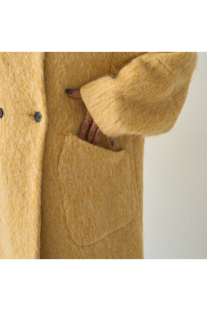 【デザイン ワークス/DESIGN WORKS】のアルパカ混モヘアシャギーコート 人気、トレンドファッション・服の通販 founy(ファニー) 　ファッション　Fashion　レディースファッション　Fashion for Women　アウター　Coat / Outerwear Collection　コート・ロングコート・ピーコート　Long Coats, Peacoats & More　ウェーブ　Wavy Pattern　ショート　Short, Short Length　シンプル　Simple, Minimal　スタンド　Stand Collar, Upright Stand　スリム　Slim, Slim Fit　トレンド　Trend, Trending Now　バランス　Balance, Style Balance　フェミニン　Feminine, Girly　ラグジュアリー　Luxury, Elegant　other-5|ID: prp329100004715325 ipo3291000000035800597