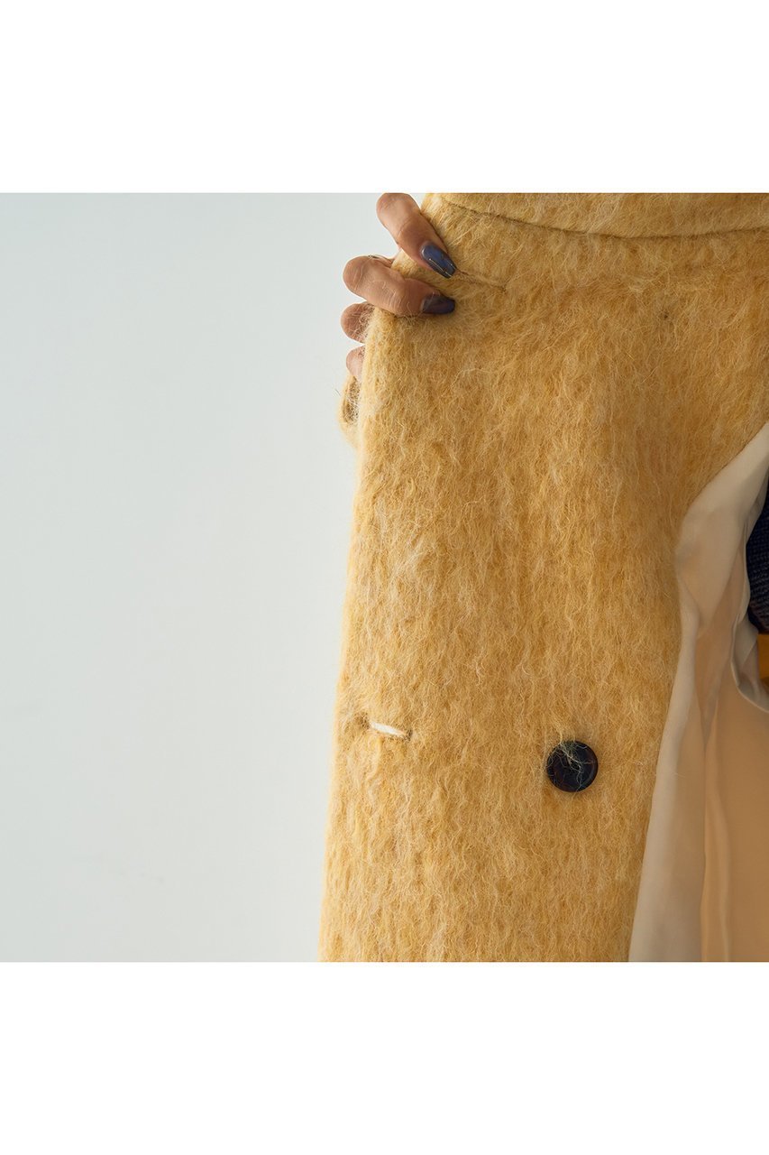 【デザイン ワークス/DESIGN WORKS】のアルパカ混モヘアシャギーコート 人気、トレンドファッション・服の通販 founy(ファニー) 　ファッション　Fashion　レディースファッション　Fashion for Women　アウター　Coat / Outerwear Collection　コート・ロングコート・ピーコート　Long Coats, Peacoats & More　ウェーブ　Wavy Pattern　ショート　Short, Short Length　シンプル　Simple, Minimal　スタンド　Stand Collar, Upright Stand　スリム　Slim, Slim Fit　トレンド　Trend, Trending Now　バランス　Balance, Style Balance　フェミニン　Feminine, Girly　ラグジュアリー　Luxury, Elegant　other-7|ID: prp329100004715325 ipo3291000000035800603