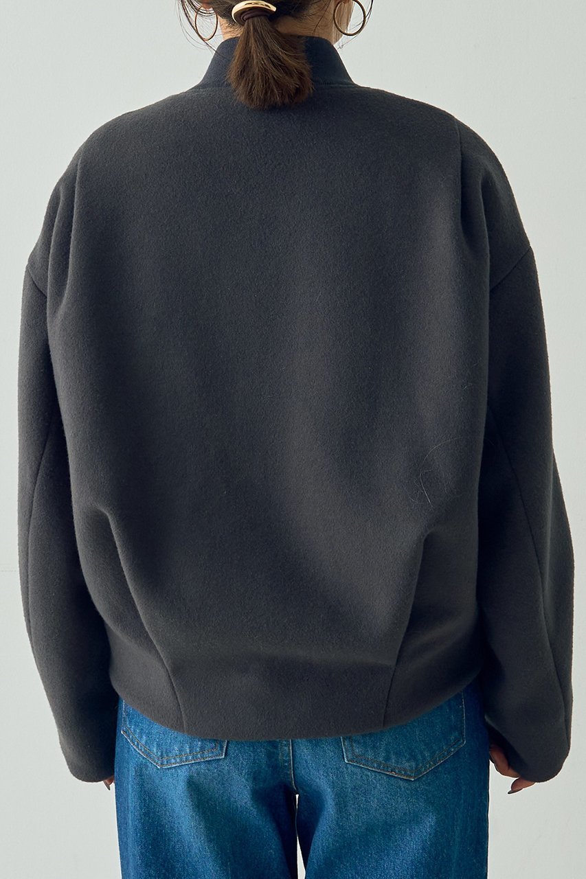 【デザイン ワークス/DESIGN WORKS】のSUPER140ウールコクーンスタジャンブルゾン 人気、トレンドファッション・服の通販 founy(ファニー) 　ファッション　Fashion　レディースファッション　Fashion for Women　アウター　Coat / Outerwear Collection　レディースジャケット・軽アウター　Jackets　ブルゾンジャケット・スポーティアウター　Blouson Jackets　おすすめ　Recommended / Our Picks　ジャケット　Jacket, Outerwear　タートル　Turtleneck, Turtle Collar　バランス　Balance, Style Balance　フェミニン　Feminine, Girly　ブルゾン　Blouson, Bomber Jacket　モダン　Modern, Contemporary　新作・新入荷　New Arrivals / New In　other-4|ID: prp329100004715326 ipo3291000000034068059