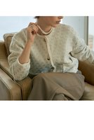 【デザイン ワークス/DESIGN WORKS】のラメツイードライクニットショートジャケット 人気、トレンドファッション・服の通販 founy(ファニー) ファッション Fashion レディースファッション Fashion for Women アウター Coat / Outerwear Collection レディースジャケット・軽アウター Jackets アクセサリー Fashion Accessories コンパクト Compact, Small Size ショート Short, Short Length ジャカード／ジャガード Jacquard, Woven Pattern ジャケット Jacket, Outerwear ツイード Twill, Twill Weave デニム Denim, Jeans Material バランス Balance, Style Balance パーティ Party, Party Style フェミニン Feminine, Girly ミックス Mix, Mixed Style 新作・新入荷 New Arrivals / New In |ID:prp329100004715327