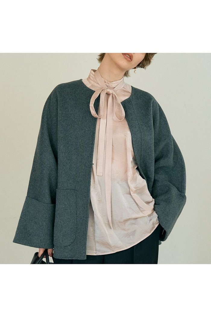 【デザイン ワークス/DESIGN WORKS】の【BEAUVET】キュプラシルクボウタイブラウス インテリア・キッズ・メンズ・レディースファッション・服の通販 founy(ファニー) https://founy.com/ ファッション Fashion レディースファッション Fashion for Women トップス・カットソー Cut & Sew Tops シャツ・ブラウス・オフィスカジュアル Elegant Blouses & Button-Ups クラシカル Classical, Vintage-Inspired シンプル Simple, Minimal ジャケット Jacket, Outerwear スリーブ Sleeve, Long Sleeve / Short Sleeve ラグジュアリー Luxury, Elegant ロング Long, Long-Length |ID: prp329100004715328 ipo3291000000035535494