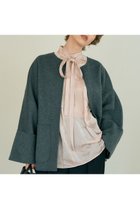 【デザイン ワークス/DESIGN WORKS】の【BEAUVET】キュプラシルクボウタイブラウス ピンク|ID:prp329100004715328