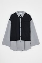 【ナゴンスタンス/nagonstans】のknit combination shirt/シャツ Black|ID: prp329100004715344 ipo3291000000034068151