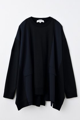 【エンフォルド/ENFOLD】 SWELL-HEM PULLOVER/プルオーバー人気、トレンドファッション・服の通販 founy(ファニー) ファッション Fashion レディースファッション Fashion for Women トップス・カットソー Cut & Sew Tops ニット Knit Tops & Sweaters カジュアルプルオーバー・ニットトップス Pullovers & Knit Tops / Casual Pullovers カットソー Cut and Sewn Top クール Cool, Chic スウェット / スエット Sweatshirt, Sweatwear スーツ Suit, Formalwear ドッキング Docking, Mixed Material ベビー Baby, Babywear 新作・新入荷 New Arrivals / New In |ID:prp329100004715352