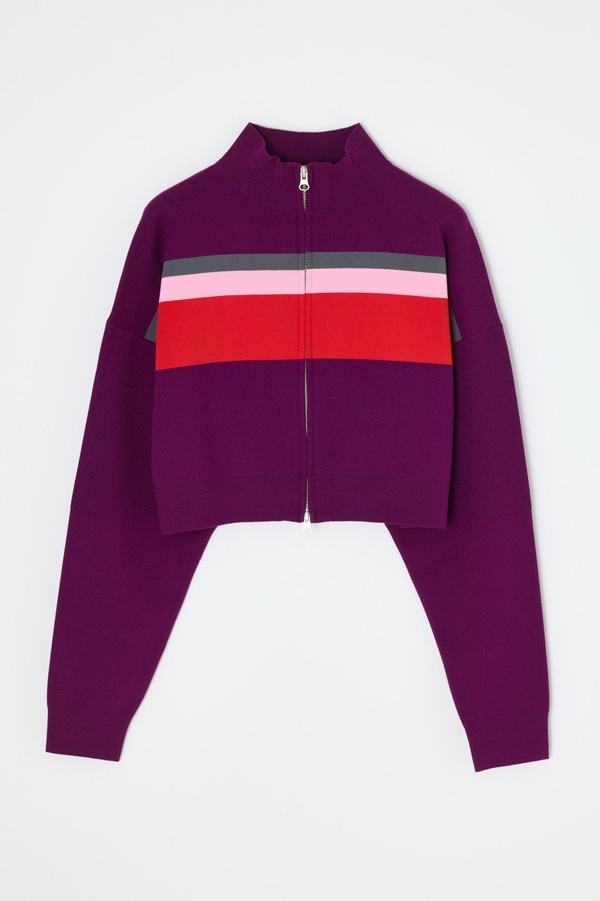 【エンフォルド/ENFOLD】のZIP CARDIGAN/カーディガン インテリア・キッズ・メンズ・レディースファッション・服の通販 founy(ファニー) 　ファッション　Fashion　レディースファッション　Fashion for Women　トップス・カットソー　Cut & Sew Tops　ニット　Knit Tops & Sweaters　カーディガン・羽織り　Layered Style Cardigans　インナー　Innerwear　カーディガン　Cardigan, Knitwear　ストレッチ　Stretch, Stretchy Fabric　ハイネック　High Neck, Mock Neck　バランス　Balance, Style Balance　フィット　Fit, Slim Fit　切替　Switching, Contrast Panel　新作・新入荷　New Arrivals / New In　ボルドー|ID: prp329100004715353 ipo3291000000034068188