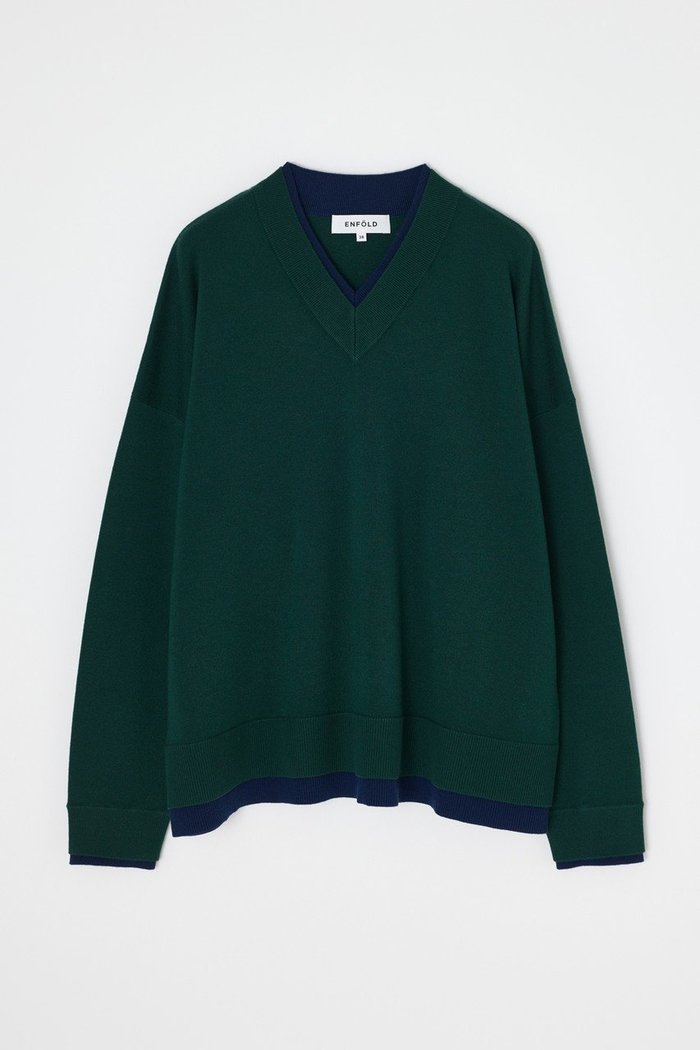 【エンフォルド/ENFOLD】のFAKE-LAYERED PULLOVER/プルオーバー インテリア・キッズ・メンズ・レディースファッション・服の通販 founy(ファニー) https://founy.com/ ファッション Fashion レディースファッション Fashion for Women トップス・カットソー Cut & Sew Tops ニット Knit Tops & Sweaters カジュアルプルオーバー・ニットトップス Pullovers & Knit Tops / Casual Pullovers 定番 Standard, Basic Item 新作・新入荷 New Arrivals / New In |ID: prp329100004715354 ipo3291000000034068190