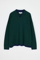 【エンフォルド/ENFOLD】のFAKE-LAYERED PULLOVER/プルオーバー 人気、トレンドファッション・服の通販 founy(ファニー) ファッション Fashion レディースファッション Fashion for Women トップス・カットソー Cut & Sew Tops ニット Knit Tops & Sweaters カジュアルプルオーバー・ニットトップス Pullovers & Knit Tops / Casual Pullovers 定番 Standard, Basic Item 新作・新入荷 New Arrivals / New In thumbnail ダークグリーン|ID: prp329100004715354 ipo3291000000034068191