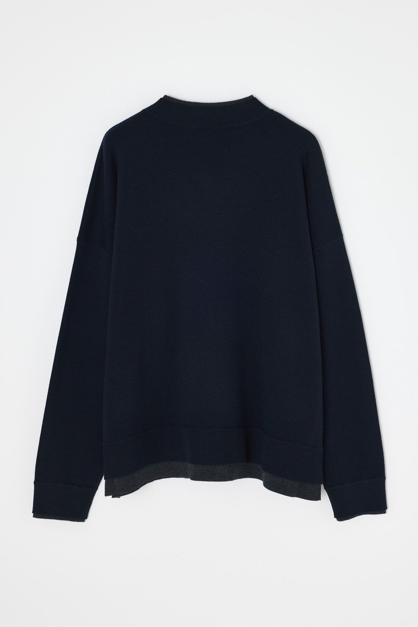 【エンフォルド/ENFOLD】のFAKE-LAYERED PULLOVER/プルオーバー 人気、トレンドファッション・服の通販 founy(ファニー) 　ファッション　Fashion　レディースファッション　Fashion for Women　トップス・カットソー　Cut & Sew Tops　ニット　Knit Tops & Sweaters　カジュアルプルオーバー・ニットトップス　Pullovers & Knit Tops / Casual Pullovers　定番　Standard, Basic Item　新作・新入荷　New Arrivals / New In　other-2|ID: prp329100004715354 ipo3291000000034068194