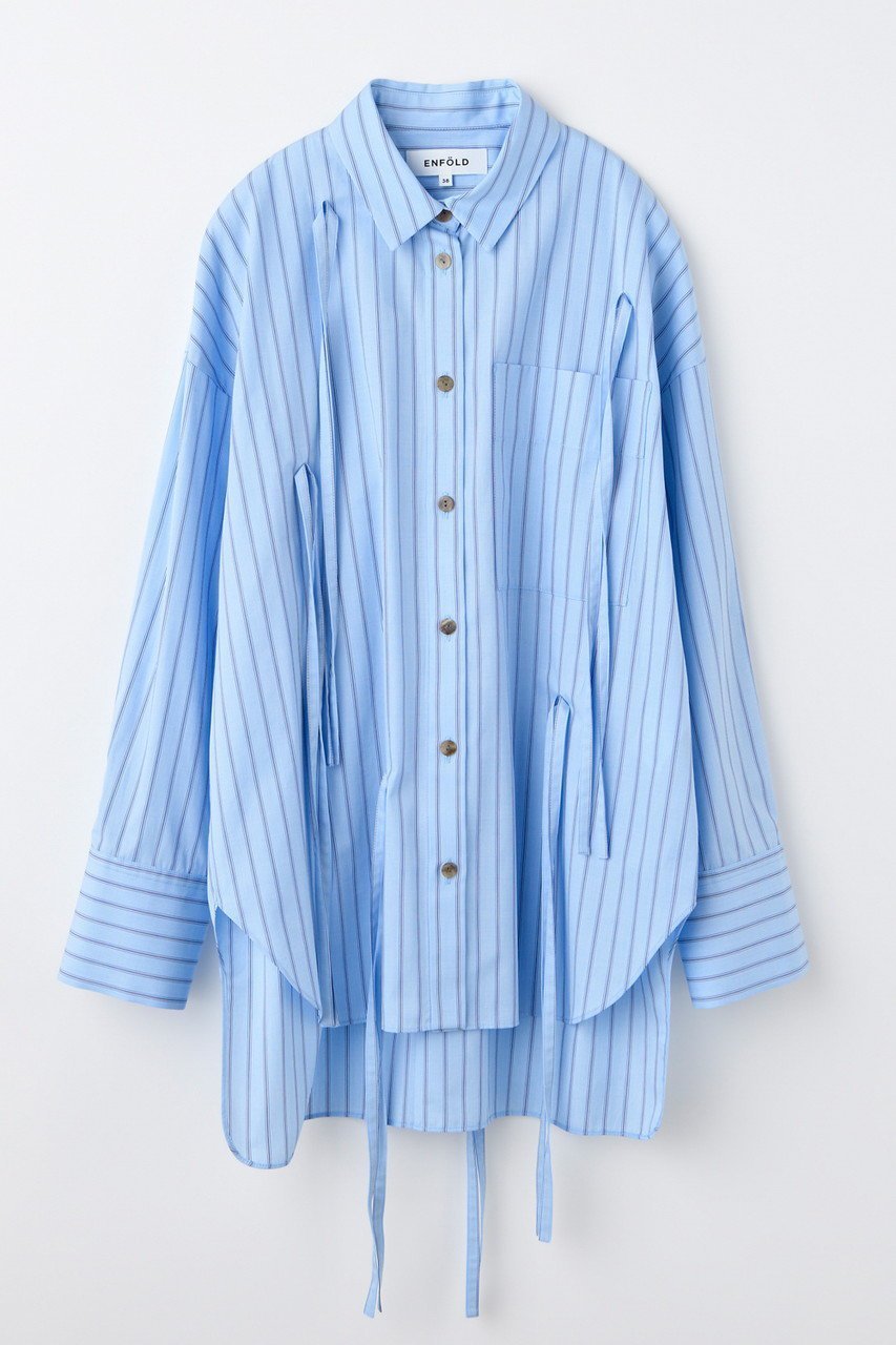 【エンフォルド/ENFOLD】のRIBBON SHIRT/シャツ 人気、トレンドファッション・服の通販 founy(ファニー) 　ファッション　Fashion　レディースファッション　Fashion for Women　トップス・カットソー　Cut & Sew Tops　シャツ・ブラウス・オフィスカジュアル　Elegant Blouses & Button-Ups　おすすめ　Recommended / Our Picks　コンパクト　Compact, Small Size　スリーブ　Sleeve, Long Sleeve / Short Sleeve　ドレープ　Drape, Draping Fabric　フリンジ　Fringe, Tassel　リボン　Ribbon, Bow　ロング　Long, Long-Length　新作・新入荷　New Arrivals / New In　羽織　Haori, Light Jacket　 other-1|ID: prp329100004715356 ipo3291000000034068200