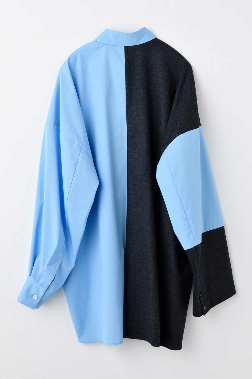 【エンフォルド/ENFOLD】のSUIT SHIRT/シャツ 人気、トレンドファッション・服の通販 founy(ファニー) 　ファッション　Fashion　レディースファッション　Fashion for Women　トップス・カットソー　Cut & Sew Tops　シャツ・ブラウス・オフィスカジュアル　Elegant Blouses & Button-Ups　ロングTシャツ・Tシャツ　Longline T-Shirts & Tees　ジャケット　Jacket, Outerwear　ストレッチ　Stretch, Stretchy Fabric　スリーブ　Sleeve, Long Sleeve / Short Sleeve　ドッキング　Docking, Mixed Material　ロング　Long, Long-Length　冬　Winter / This Winter　新作・新入荷　New Arrivals / New In　羽織　Haori, Light Jacket　other-2|ID: prp329100004715360 ipo3291000000034068217