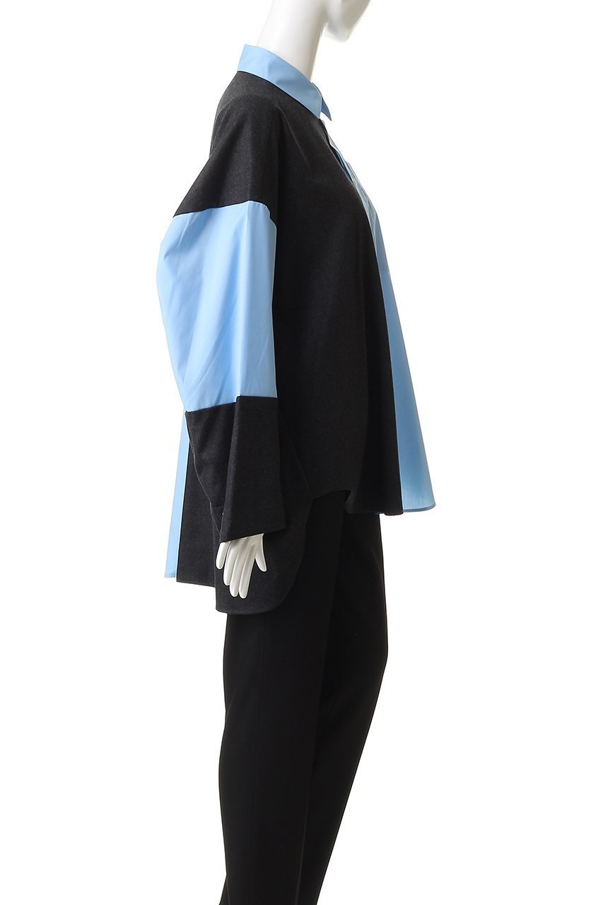 【エンフォルド/ENFOLD】のSUIT SHIRT/シャツ 人気、トレンドファッション・服の通販 founy(ファニー) 　ファッション　Fashion　レディースファッション　Fashion for Women　トップス・カットソー　Cut & Sew Tops　シャツ・ブラウス・オフィスカジュアル　Elegant Blouses & Button-Ups　ロングTシャツ・Tシャツ　Longline T-Shirts & Tees　ジャケット　Jacket, Outerwear　ストレッチ　Stretch, Stretchy Fabric　スリーブ　Sleeve, Long Sleeve / Short Sleeve　ドッキング　Docking, Mixed Material　ロング　Long, Long-Length　冬　Winter / This Winter　羽織　Haori, Light Jacket　other-3|ID: prp329100004715360 ipo3291000000035383050