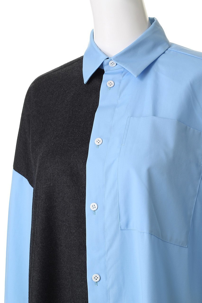 【エンフォルド/ENFOLD】のSUIT SHIRT/シャツ 人気、トレンドファッション・服の通販 founy(ファニー) 　ファッション　Fashion　レディースファッション　Fashion for Women　トップス・カットソー　Cut & Sew Tops　シャツ・ブラウス・オフィスカジュアル　Elegant Blouses & Button-Ups　ロングTシャツ・Tシャツ　Longline T-Shirts & Tees　ジャケット　Jacket, Outerwear　ストレッチ　Stretch, Stretchy Fabric　スリーブ　Sleeve, Long Sleeve / Short Sleeve　ドッキング　Docking, Mixed Material　ロング　Long, Long-Length　冬　Winter / This Winter　羽織　Haori, Light Jacket　other-5|ID: prp329100004715360 ipo3291000000035383053