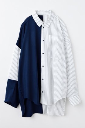 【エンフォルド/ENFOLD】 SUIT SHIRT/シャツ人気、トレンドファッション・服の通販 founy(ファニー) ファッション Fashion レディースファッション Fashion for Women トップス・カットソー Cut & Sew Tops シャツ・ブラウス・オフィスカジュアル Elegant Blouses & Button-Ups ロングTシャツ・Tシャツ Longline T-Shirts & Tees ジャケット Jacket, Outerwear ストレッチ Stretch, Stretchy Fabric スリーブ Sleeve, Long Sleeve / Short Sleeve ドッキング Docking, Mixed Material ロング Long, Long-Length 冬 Winter / This Winter 羽織 Haori, Light Jacket |ID:prp329100004715360