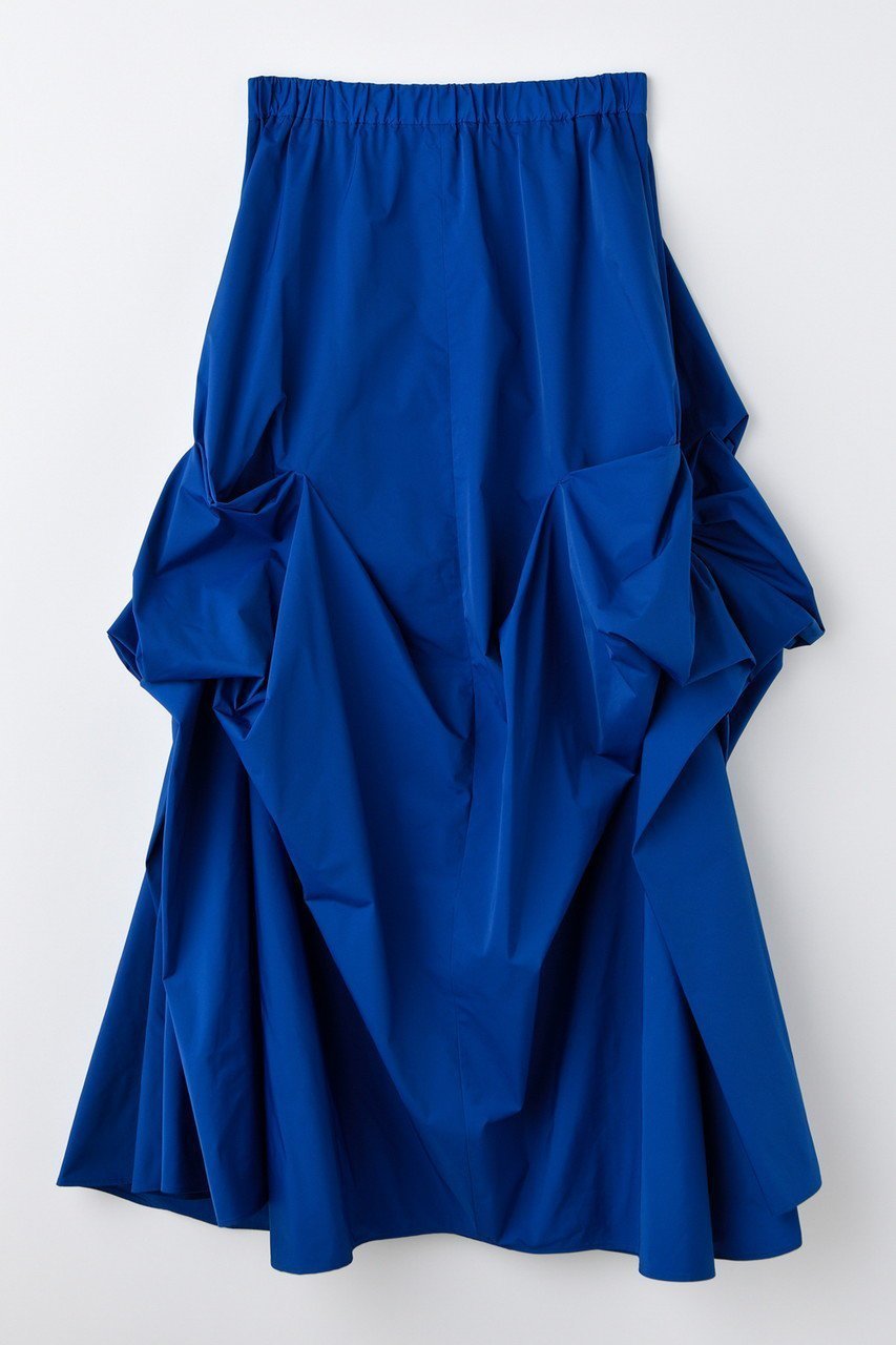 【エンフォルド/ENFOLD】のRIBBON TUCK SKIRT/スカート インテリア・キッズ・メンズ・レディースファッション・服の通販 founy(ファニー) 　ファッション　Fashion　レディースファッション　Fashion for Women　スカート　Skirts　ロングスカート　Long Skirts / Maxi & Midi Skirts　ストレッチ　Stretch, Stretchy Fabric　フレア　Flare, Flared　リボン　Ribbon, Bow　ロング　Long, Long-Length　新作・新入荷　New Arrivals / New In　ブルー|ID: prp329100004715362 ipo3291000000034068223