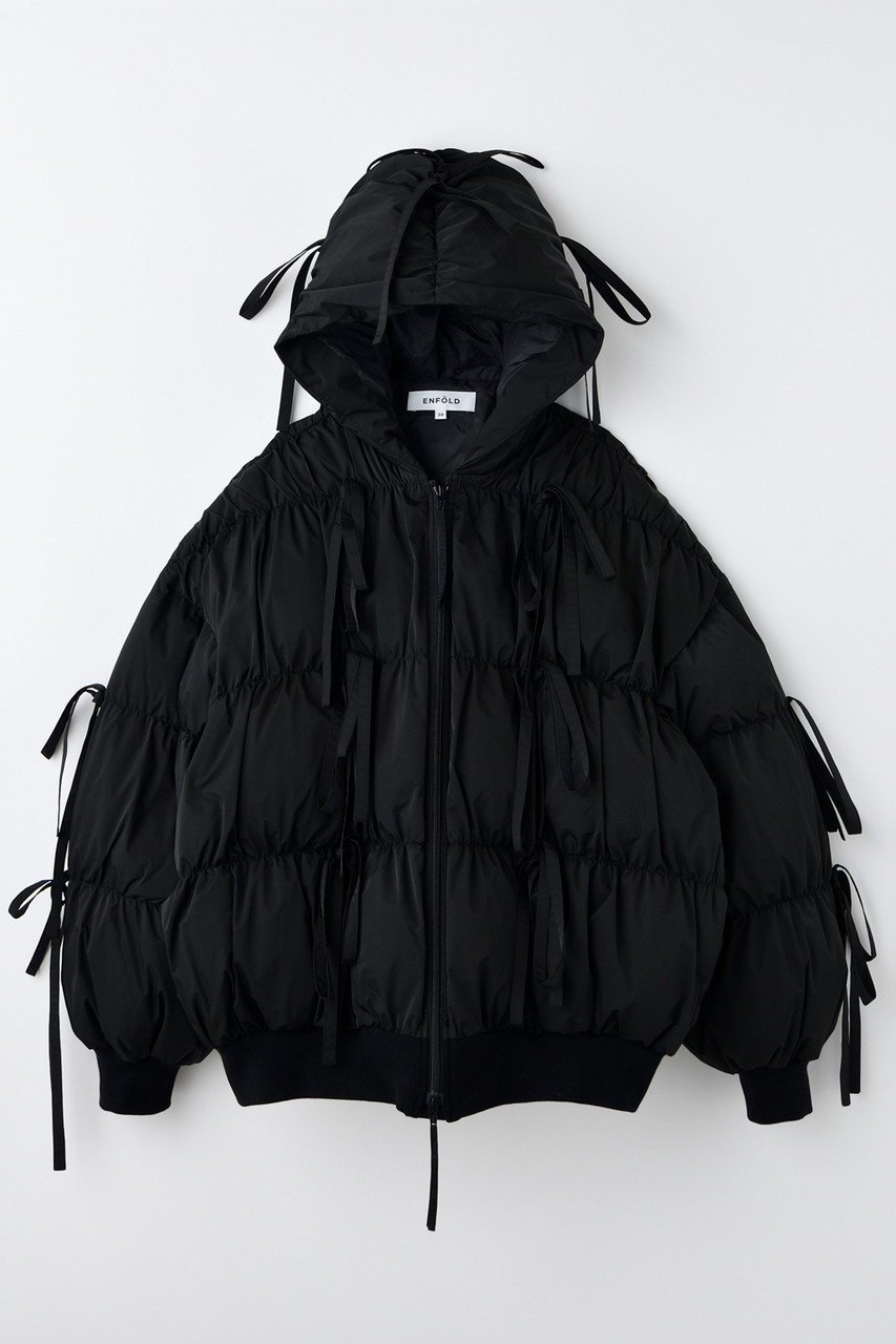 【エンフォルド/ENFOLD】のRIBBON DOWN-JACKET/ダウンジャケット 人気、トレンドファッション・服の通販 founy(ファニー) 　ファッション　Fashion　レディースファッション　Fashion for Women　アウター　Coat / Outerwear Collection　コート・ロングコート・ピーコート　Long Coats, Peacoats & More　レディースジャケット・軽アウター　Jackets　クッション　Cushion, Throw Pillow　ジャケット　Jacket, Outerwear　ストレッチ　Stretch, Stretchy Fabric　ダウン　Down, Puffer　リボン　Ribbon, Bow　ルーズ　Loose, Oversized　新作・新入荷　New Arrivals / New In　 other-1|ID: prp329100004715363 ipo3291000000034068226