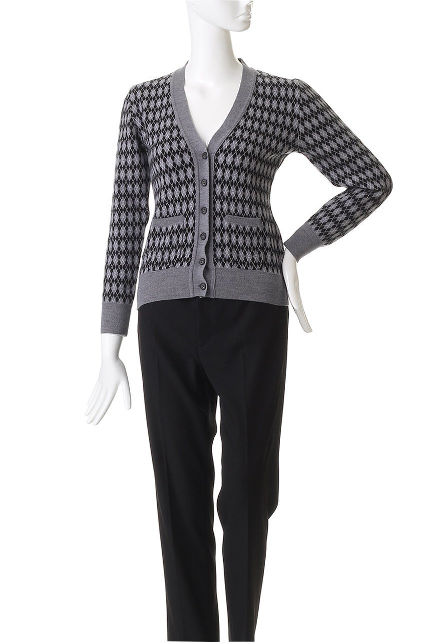 【ヌメロ ヴェントゥーノ/N°21】のアーガイル ニットカーディガン 人気、トレンドファッション・服の通販 founy(ファニー) 　ファッション　Fashion　レディースファッション　Fashion for Women　トップス・カットソー　Cut & Sew Tops　ニット　Knit Tops & Sweaters　カーディガン・羽織り　Layered Style Cardigans　カーディガン　Cardigan, Knitwear　A/W・秋冬　Autumn/Winter　other-2|ID: prp329100004715370 ipo3291000000035678472