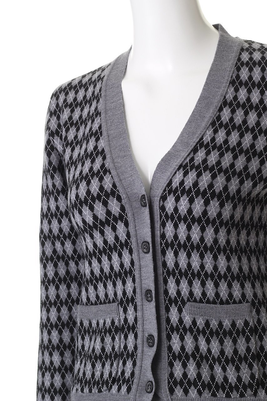 【ヌメロ ヴェントゥーノ/N°21】のアーガイル ニットカーディガン 人気、トレンドファッション・服の通販 founy(ファニー) 　ファッション　Fashion　レディースファッション　Fashion for Women　トップス・カットソー　Cut & Sew Tops　ニット　Knit Tops & Sweaters　カーディガン・羽織り　Layered Style Cardigans　カーディガン　Cardigan, Knitwear　A/W・秋冬　Autumn/Winter　other-5|ID: prp329100004715370 ipo3291000000035678477