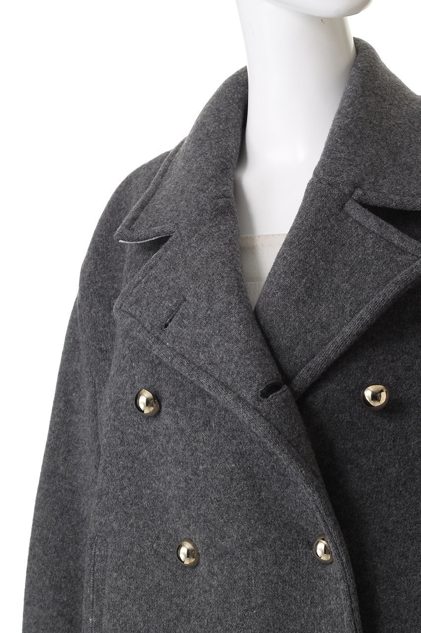 【ヌメロ ヴェントゥーノ/N°21】のダブルボタンショートコート 人気、トレンドファッション・服の通販 founy(ファニー) 　ファッション　Fashion　レディースファッション　Fashion for Women　アウター　Coat / Outerwear Collection　コート・ロングコート・ピーコート　Long Coats, Peacoats & More　ギャザー　Gathered, Ruffled　ショート　Short, Short Length　ダブル　Double, Double-Breasted　メランジ　Melange, Mixed Yarn　新作・新入荷　New Arrivals / New In　A/W・秋冬　Autumn/Winter　other-5|ID: prp329100004715372 ipo3291000000034068290