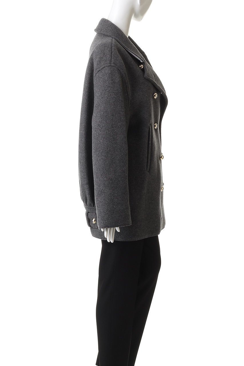 【ヌメロ ヴェントゥーノ/N°21】のダブルボタンショートコート 人気、トレンドファッション・服の通販 founy(ファニー) 　ファッション　Fashion　レディースファッション　Fashion for Women　アウター　Coat / Outerwear Collection　コート・ロングコート・ピーコート　Long Coats, Peacoats & More　ギャザー　Gathered, Ruffled　ショート　Short, Short Length　ダブル　Double, Double-Breasted　メランジ　Melange, Mixed Yarn　A/W・秋冬　Autumn/Winter　other-3|ID: prp329100004715372 ipo3291000000035744035