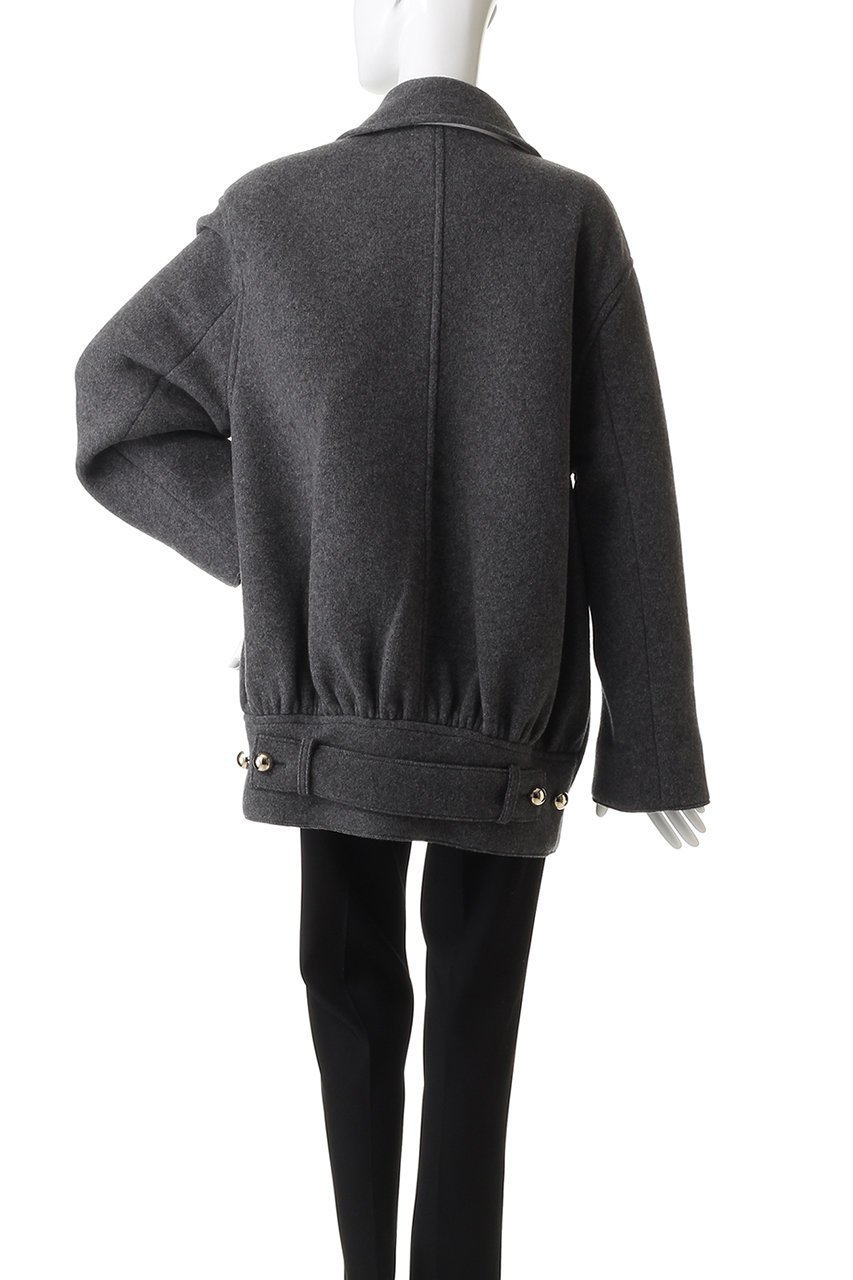 【ヌメロ ヴェントゥーノ/N°21】のダブルボタンショートコート 人気、トレンドファッション・服の通販 founy(ファニー) 　ファッション　Fashion　レディースファッション　Fashion for Women　アウター　Coat / Outerwear Collection　コート・ロングコート・ピーコート　Long Coats, Peacoats & More　ギャザー　Gathered, Ruffled　ショート　Short, Short Length　ダブル　Double, Double-Breasted　メランジ　Melange, Mixed Yarn　A/W・秋冬　Autumn/Winter　other-4|ID: prp329100004715372 ipo3291000000035744036