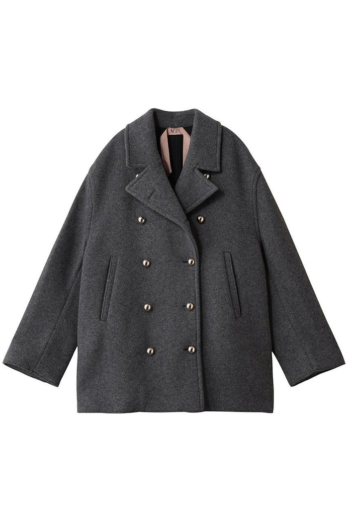 【ヌメロ ヴェントゥーノ/N°21】のダブルボタンショートコート インテリア・キッズ・メンズ・レディースファッション・服の通販 founy(ファニー) https://founy.com/ ファッション Fashion レディースファッション Fashion for Women アウター Coat / Outerwear Collection コート・ロングコート・ピーコート Long Coats, Peacoats & More ギャザー Gathered, Ruffled ショート Short, Short Length ダブル Double, Double-Breasted メランジ Melange, Mixed Yarn A/W・秋冬 Autumn/Winter |ID: prp329100004715372 ipo3291000000036152884