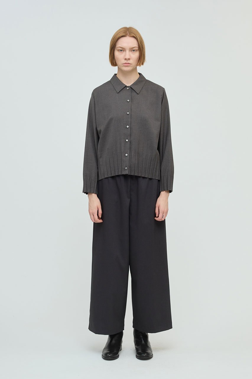 【ミズイロ インド/mizuiro ind】のpleats hem shirt シャツ 人気、トレンドファッション・服の通販 founy(ファニー) 　ファッション　Fashion　レディースファッション　Fashion for Women　トップス・カットソー　Cut & Sew Tops　シャツ・ブラウス・オフィスカジュアル　Elegant Blouses & Button-Ups　シンプル　Simple, Minimal　スタイリッシュ　Stylish, Fashionable　スリーブ　Sleeve, Long Sleeve / Short Sleeve　プリーツ　Pleats, Pleated　ロング　Long, Long-Length　エレガント 上品　Elegant　other-6|ID: prp329100004715384 ipo3291000000034154505