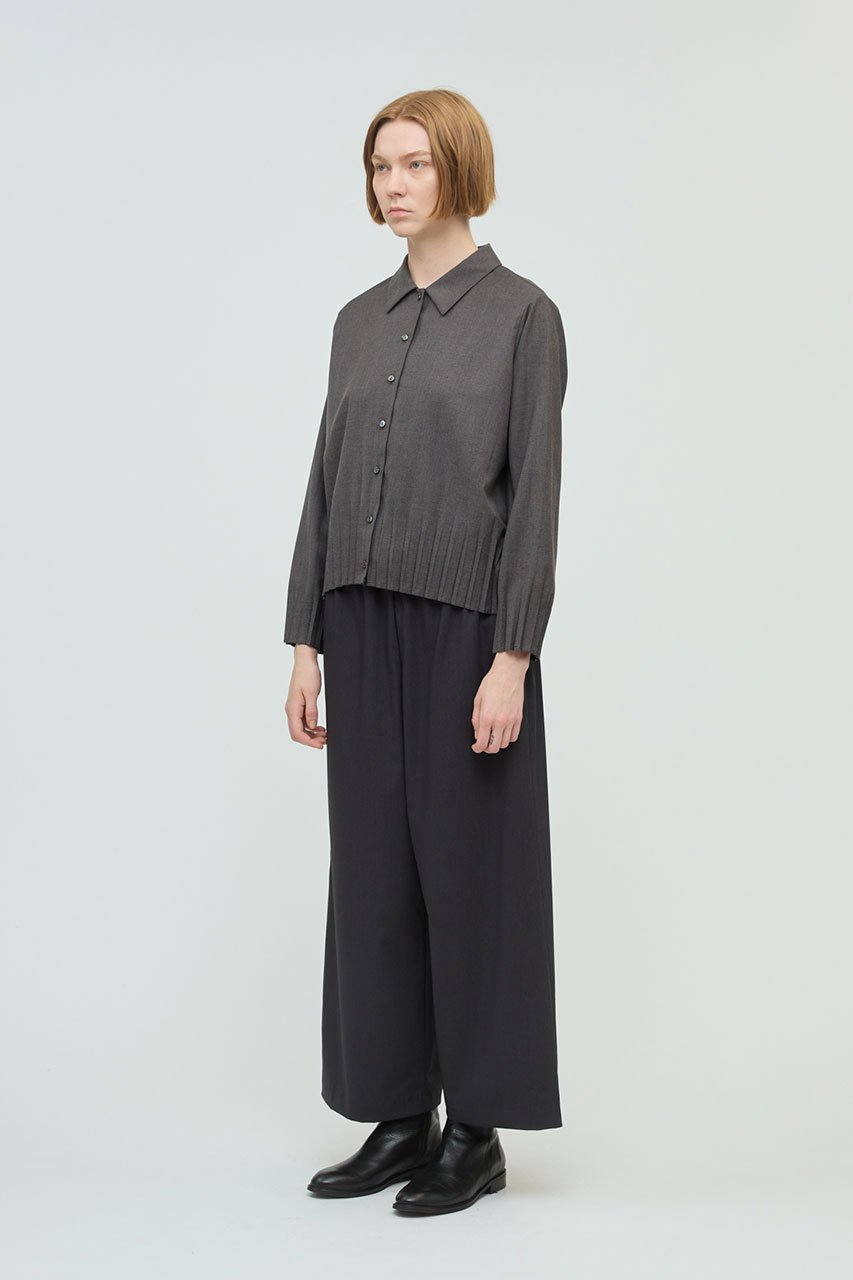 【ミズイロ インド/mizuiro ind】のpleats hem shirt シャツ 人気、トレンドファッション・服の通販 founy(ファニー) 　ファッション　Fashion　レディースファッション　Fashion for Women　トップス・カットソー　Cut & Sew Tops　シャツ・ブラウス・オフィスカジュアル　Elegant Blouses & Button-Ups　シンプル　Simple, Minimal　スタイリッシュ　Stylish, Fashionable　スリーブ　Sleeve, Long Sleeve / Short Sleeve　プリーツ　Pleats, Pleated　ロング　Long, Long-Length　エレガント 上品　Elegant　other-7|ID: prp329100004715384 ipo3291000000034154506