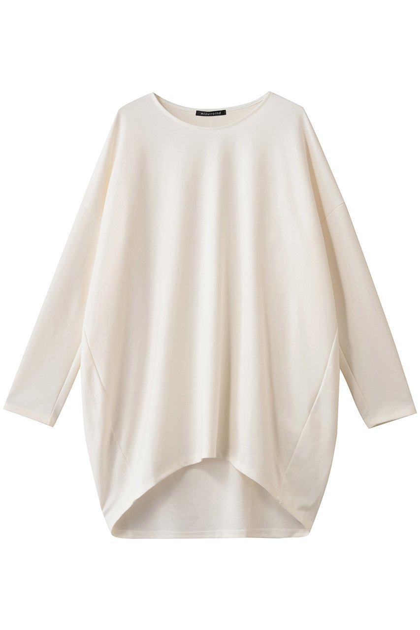 【ミズイロ インド/mizuiro ind】のクルーネックコクーンプルオーバー インテリア・キッズ・メンズ・レディースファッション・服の通販 founy(ファニー) 　ファッション　Fashion　レディースファッション　Fashion for Women　トップス・カットソー　Cut & Sew Tops　シャツ・ブラウス・オフィスカジュアル　Elegant Blouses & Button-Ups　ロングTシャツ・Tシャツ　Longline T-Shirts & Tees　カジュアルプルオーバー・ニットトップス　Pullovers & Knit Tops / Casual Pullovers　カットソー・ベーシックTシャツ　Cut-and-Sewn Tops / Stretch Tees & Basics　スリーブ　Sleeve, Long Sleeve / Short Sleeve　ベーシック　Basic, Essential　ロング　Long, Long-Length　off white|ID: prp329100004715385 ipo3291000000035744072