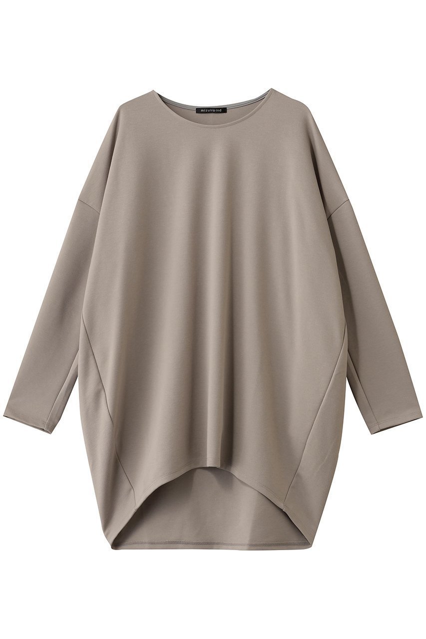 【ミズイロ インド/mizuiro ind】のクルーネックコクーンプルオーバー インテリア・キッズ・メンズ・レディースファッション・服の通販 founy(ファニー) 　ファッション　Fashion　レディースファッション　Fashion for Women　トップス・カットソー　Cut & Sew Tops　シャツ・ブラウス・オフィスカジュアル　Elegant Blouses & Button-Ups　ロングTシャツ・Tシャツ　Longline T-Shirts & Tees　カジュアルプルオーバー・ニットトップス　Pullovers & Knit Tops / Casual Pullovers　カットソー・ベーシックTシャツ　Cut-and-Sewn Tops / Stretch Tees & Basics　スリーブ　Sleeve, Long Sleeve / Short Sleeve　ベーシック　Basic, Essential　ロング　Long, Long-Length　beige|ID: prp329100004715385 ipo3291000000035744073