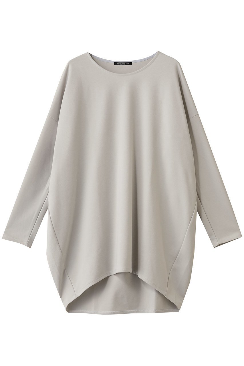 【ミズイロ インド/mizuiro ind】のクルーネックコクーンプルオーバー インテリア・キッズ・メンズ・レディースファッション・服の通販 founy(ファニー) 　ファッション　Fashion　レディースファッション　Fashion for Women　トップス・カットソー　Cut & Sew Tops　シャツ・ブラウス・オフィスカジュアル　Elegant Blouses & Button-Ups　ロングTシャツ・Tシャツ　Longline T-Shirts & Tees　カジュアルプルオーバー・ニットトップス　Pullovers & Knit Tops / Casual Pullovers　カットソー・ベーシックTシャツ　Cut-and-Sewn Tops / Stretch Tees & Basics　スリーブ　Sleeve, Long Sleeve / Short Sleeve　ベーシック　Basic, Essential　ロング　Long, Long-Length　l.gray|ID: prp329100004715385 ipo3291000000035744075